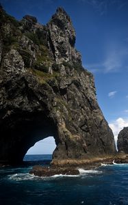 Превью обои скала, арка, море, природа