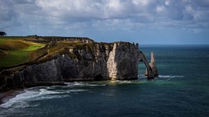 Превью обои скала, арка, море, обрыв, пейзаж