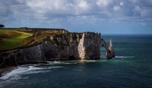 Превью обои скала, арка, море, обрыв, пейзаж