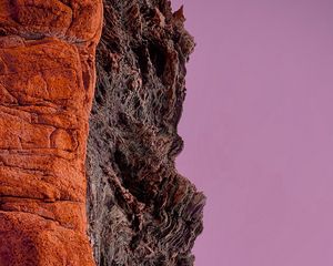 Превью обои скала, камень, каменный, текстура, розовый