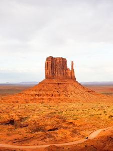 Превью обои скала, каньон, пустыня, коричневый, пейзаж