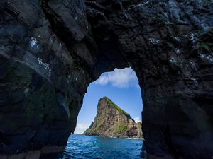 Превью обои скала, море, арка, природа, пейзаж