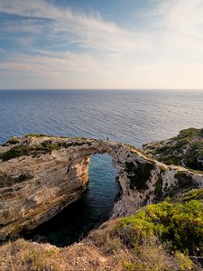 Превью обои скалы, арка, море, природа, пейзаж