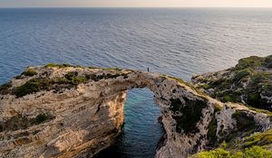 Превью обои скалы, арка, море, природа, пейзаж