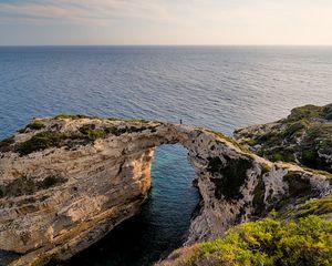 Превью обои скалы, арка, море, природа, пейзаж