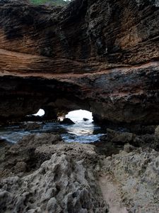 Превью обои скалы, берег, камни, море