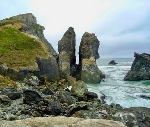 Превью обои скалы, берег, камни, море, природа