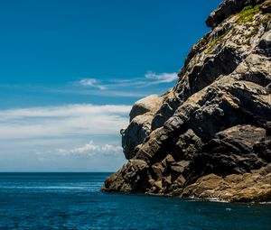 Превью обои скалы, берег, море, горизонт