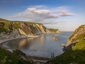 Превью обои скалы, берег, море, бухта, природа