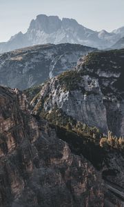 Превью обои скалы, горы, даль, вершины