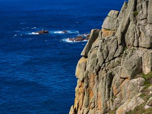 Превью обои скалы, горы, море, утес, каменный