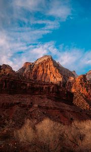 Превью обои скалы, горы, пейзаж, природа, склон