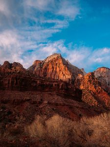 Превью обои скалы, горы, пейзаж, природа, склон