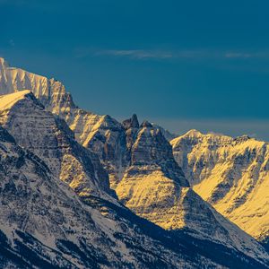 Превью обои скалы, горы, снег, рельеф, природа