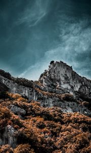 Превью обои скалы, горы, вершина, небо