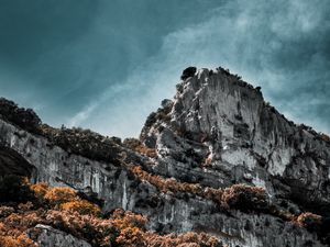 Превью обои скалы, горы, вершина, небо