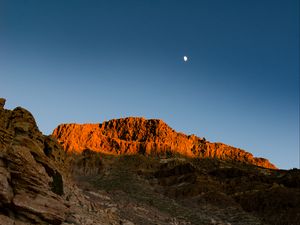 Превью обои скалы, камни, луна, природа