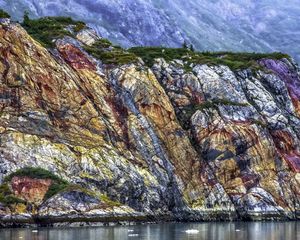 Превью обои скалы, красочный, море, берег, камни