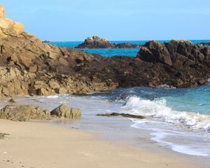 Превью обои скалы, море, берег, природа