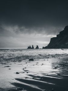 Превью обои скалы, море, горизонт, побережье