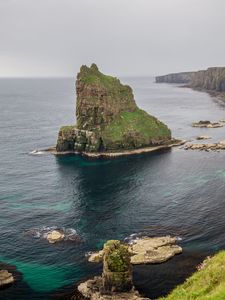 Превью обои скалы, море, побережье, пейзаж, вода