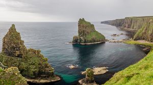 Превью обои скалы, море, побережье, пейзаж, вода