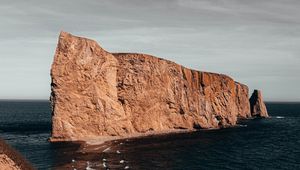 Превью обои скалы, море, прибой, побережье, склон