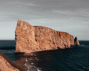 Превью обои скалы, море, прибой, побережье, склон