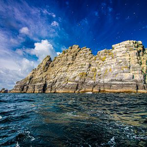 Превью обои скалы, море, утес, волны