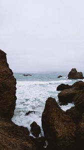 Превью обои скалы, море, вода, берег