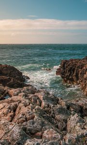 Превью обои скалы, море, вода, пейзаж