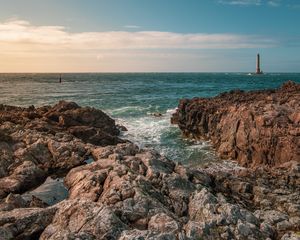 Превью обои скалы, море, вода, пейзаж