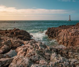 Превью обои скалы, море, вода, пейзаж