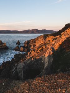 Превью обои скалы, море, вода, природа, пейзаж