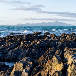 Превью обои скалы, море, волны, вода, природа, пейзаж