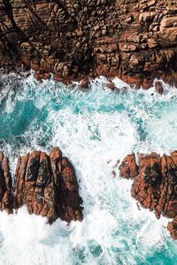 Превью обои скалы, пена, море, вода, камни