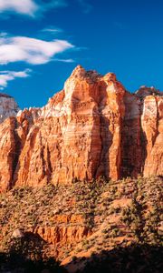 Превью обои скалы, рельеф, горы, свет