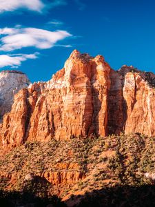 Превью обои скалы, рельеф, горы, свет