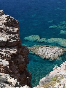 Превью обои скалы, риф, море, природа
