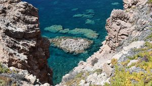 Превью обои скалы, риф, море, природа