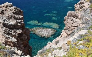 Превью обои скалы, риф, море, природа