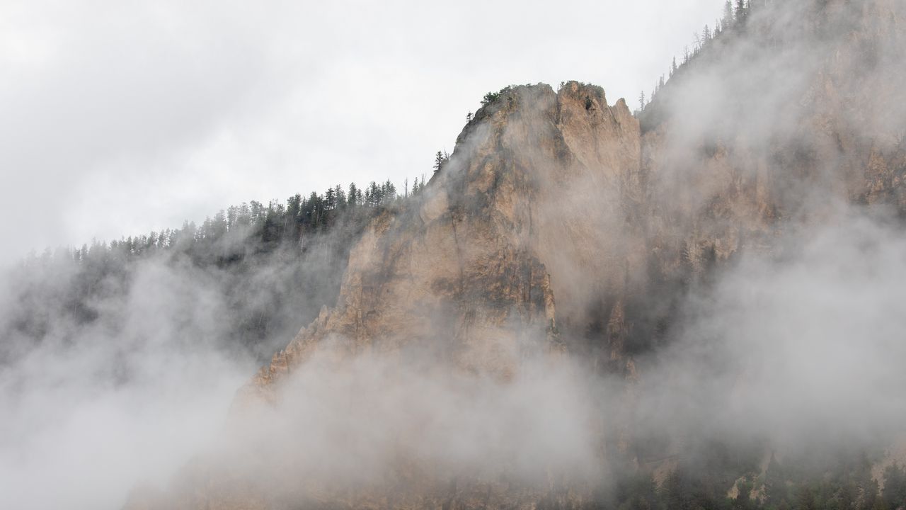 Обои скалы, туман, природа, пейзаж