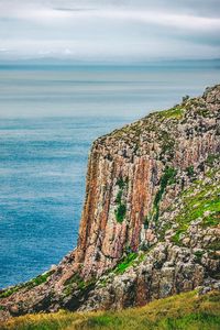 Превью обои скалы, утес, море, горизонт, небо