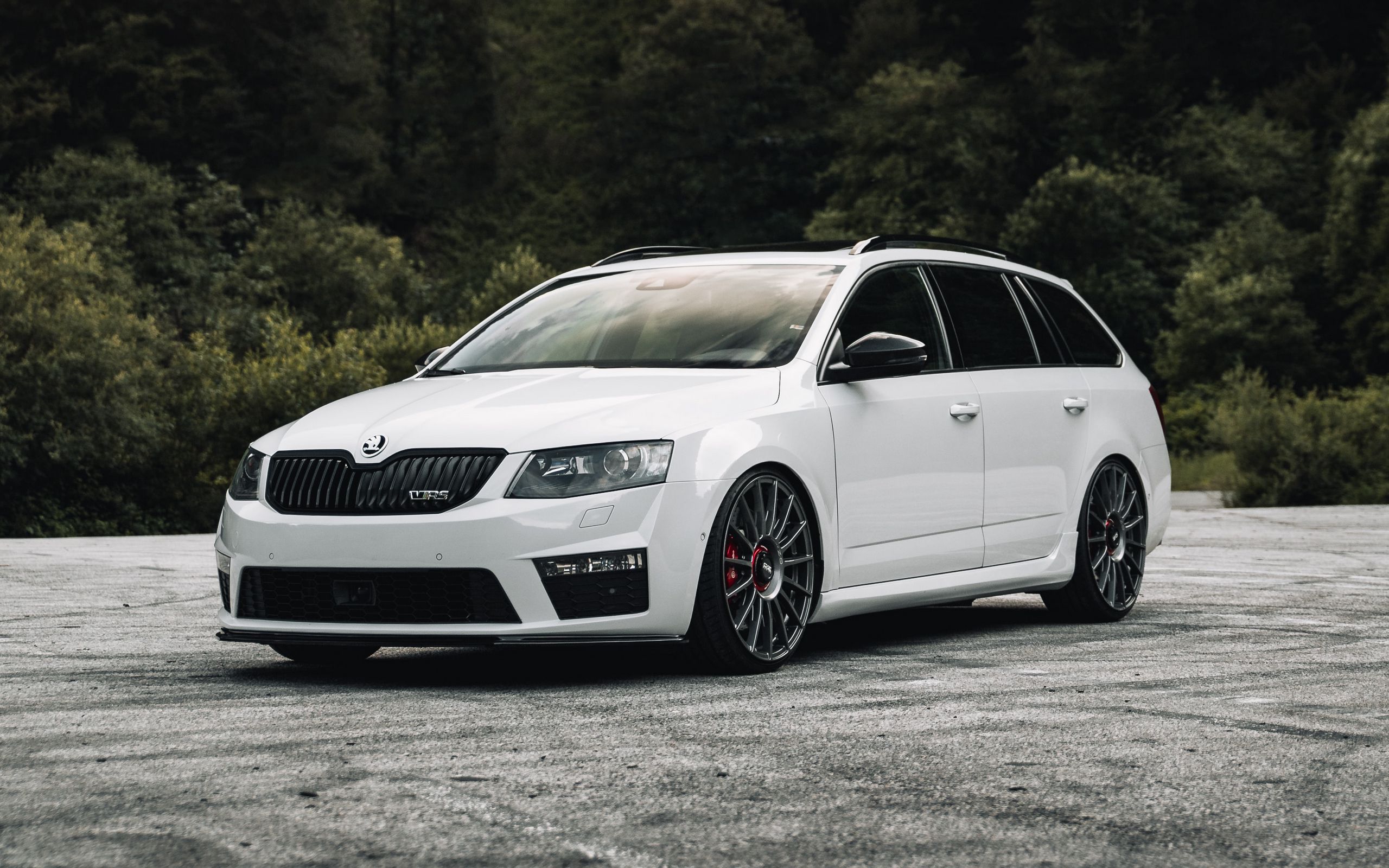 Скачать 2560x1600 skoda octavia rs, skoda, автомобиль, вид сбоку, белый  обои, картинки 16:10