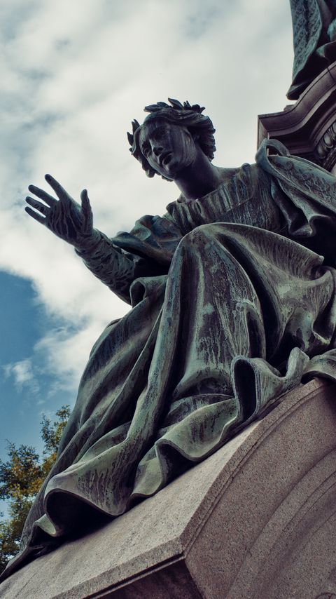 480x854 Обои скульптура, статуя, памятник, шотландия, эдинбург