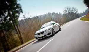 Превью обои sl, 2-series, bmw, белый, авто, движение