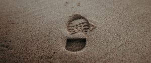 Превью обои следы, песок, пляж, побережье