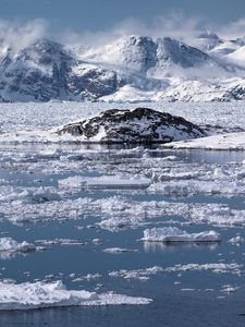 Превью обои снег, лед, море, гренландия