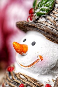 Превью обои снеговик, улыбка, новый год, рождество