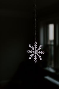 Превью обои снежинка, украшение, белый, рождество, новый год